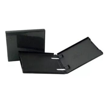 5 CD plastic snap closure album full overlay (black)