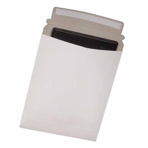 Mailer for DVD albums 25 point white chipboard with peel & seal