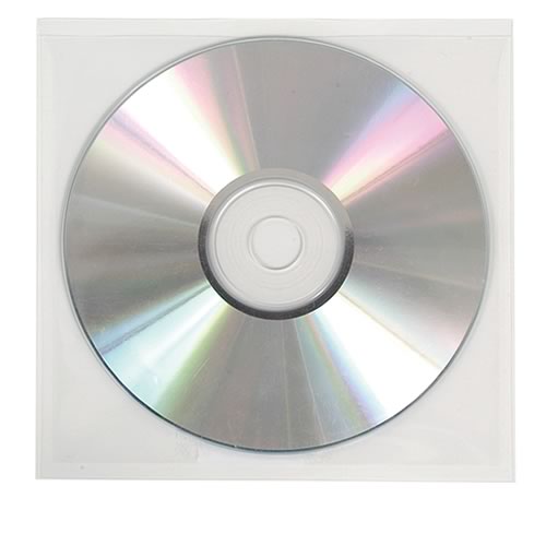 Single poly CD/DVD sleeve no flap